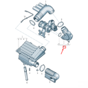 DUCTO ADMISION DE AIRE VOLKSWAGEN JETTA/ GOLF/ TIGUAN/ POLO/ VENTO 2015 AL 2024/ SEAT LEON/ IBIZA/ ATECA/ TOLEDO/ AUDI A1/ A3/ Q2/ Q3 2014 AL 2023 BOCA TURBO ORIGINAL COD. 04E-129-656-R