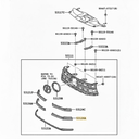 MOLDURA PARRILLA TOYOTA HILUX 2015 AL 2020 INF IZQ