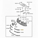 MOLDURA PARRILLA TOYOTA HILUX 2015 AL 2020 SUP IZQ