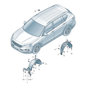 TOLVA SALPICADERA VOLKSWAGEN TIGUAN 2022 AL 2023 PLAST IZQ ORIGINAL COD. 5NA-805-911-AG