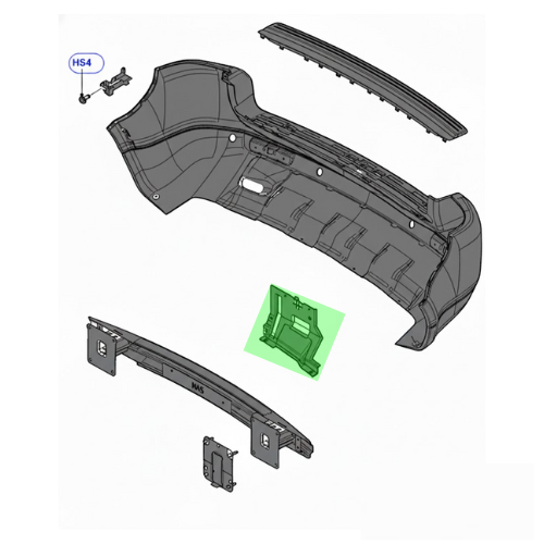 TOLVA DEFENSA LAND ROVER FREELANDER 2006 AL 2010 TRAS IZQ ORIGINAL COD. 6H52-17B919-A