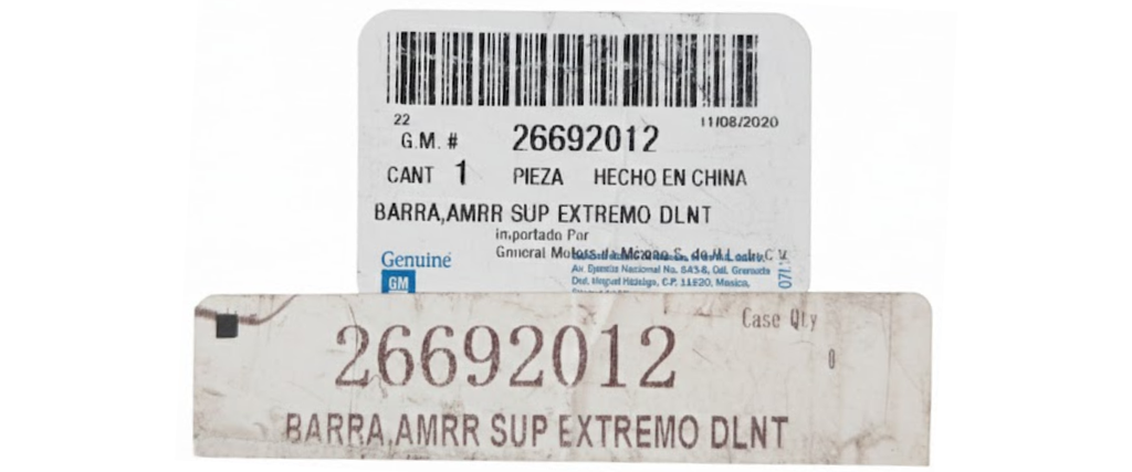 MARCO RADIADOR CHEVROLET AVEO 2018 AL 2023 LINEA NUEVA IZQ ORIGINAL COD. 26692012