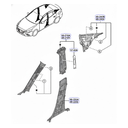 MOLDURA POSTE PUERTA MAZDA 3 2013 AL 2019 INT DEL DER ORIGINAL COD. BHN9-68160