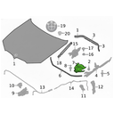 TOLOVA CUBREPOLVO BMW 2018 AL 2023/ X4 2019 AL 2023 DER ORIGINAL COD. 51767397490