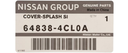 TOLVA INF MOTOR NISSAN ROGUE 2013 AL 2015 LAT DER ORIGINAL COD. 64838-1DA0A