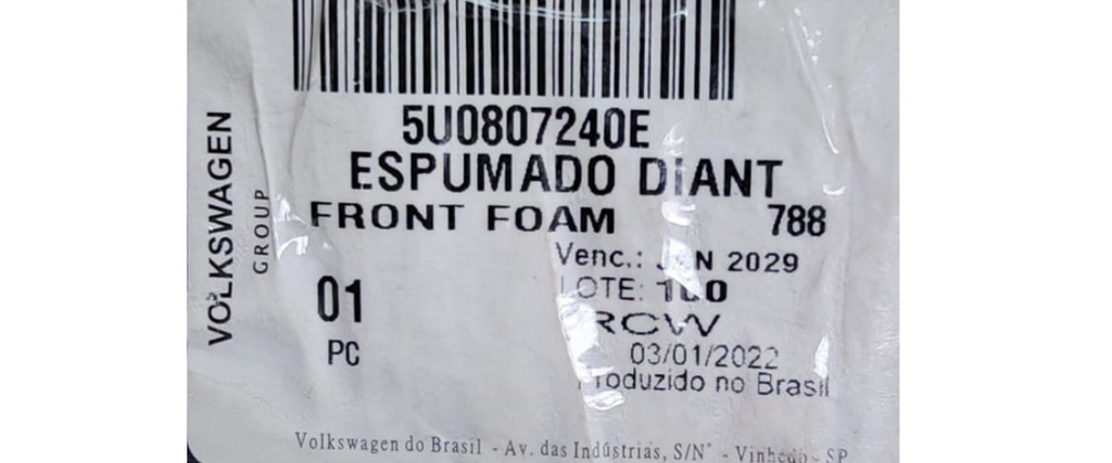 ANTIMPACTO VOLSWAGEN GOL 2017 AL 2022 DEL DER ORIGINAL COD. 5U0-807-240-B