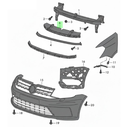 ANTIMPACTO VOLKSWAGEN CADDY 2016 AL 2020 ORIGINAL COD. 2K5-807-248-B