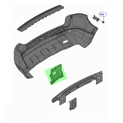 TOLVA DEFENSA LAND ROVER FREELANDER 2006 AL 2010 TRAS DER ORIGINAL COD. 6H52-17B918-A