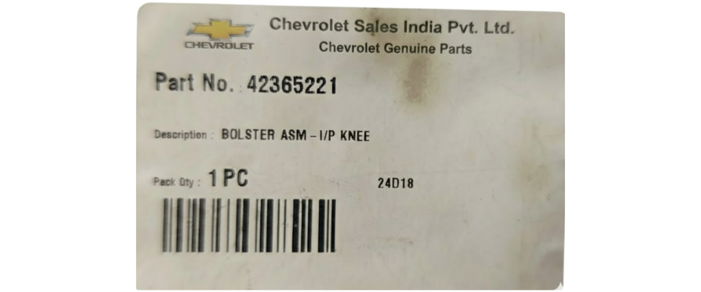 TAPA TABLERO CHEVROLET BEAT 2018 AL 202 LAT INF IZQ ORIGINAL COD. 42365221COD.