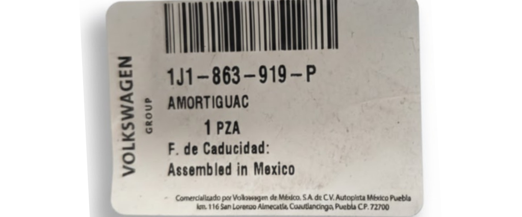 AISLANTE DE SONIDO (ALFOMBRA) VOLKSWAGEN GOLF/ JETT/ BORA 1997 AL 2006/ AUDI A3 1996 AL 2003/ SEATLEON/ TOLEDO 1998 AL 2006 FRONT DEL ORIGINAL