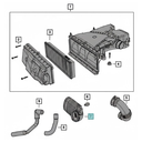 DUCTO ADMISION DE AIRE FIAT 500 2012 AL 2017 1.4L 4 CIL PLAST ORIGINAL COD. 6807-3649-AA