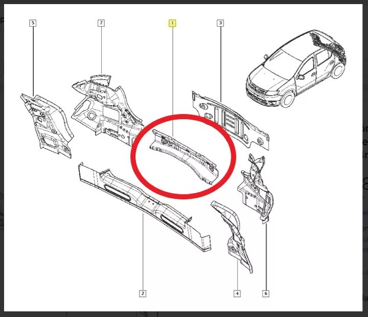 TOLVA (PANEL) RENAULT SANDERO 2015 AL 2018 TRAS CENT ORIGINAL