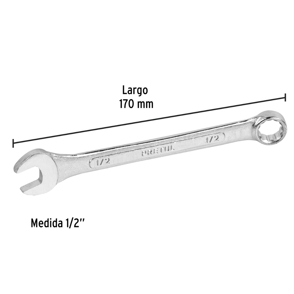 LLAVE COMBINADA 1/2«« PRETUL COD. 21884 LL-1216P
