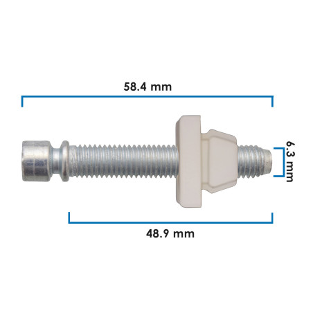 AJUSTADOR FARO CHEVROLET VARIOS 50-22 20 PIEZAS NYLON BLANCO 6.3 1/4 58.4 2 19/64 48.9 1 59/64 