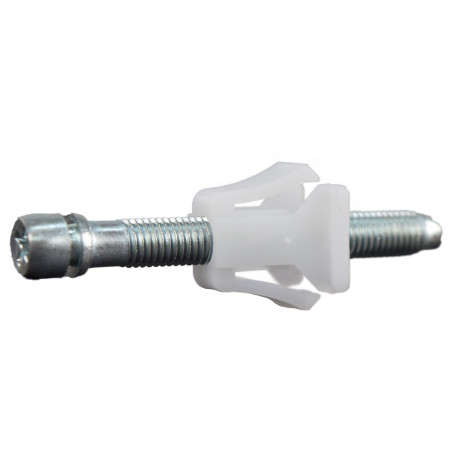 AJUSTADOR FARO CHEVROLET VARIOS 50-22 20 PIEZAS ZINC/NYLON BLANCO/PLATA HOYO MM: 6.3, 1/4 LARGO MM: 56.1, 2 13/64 TALLO MM: 43.4, 1 45/64 18.5 MM 47/64 7.8 MM 5/16 