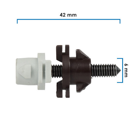 AJUSTADOR FARO FORD VARIOS 50-22 10 PIEZAS NYLON GRIS/CAFE 6 15/64 42 1 21/32 