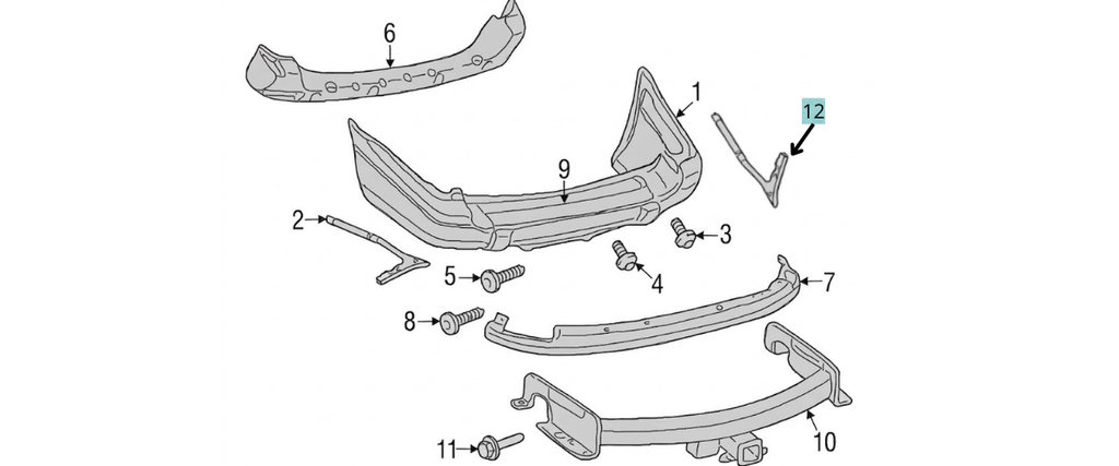 RETENEDOR FASCIA (DEFENSA) JEEP GRAND CHEROKEE 2003 AL 20004 LAREDO/LIMITED/OVERLAND/SPORT 2WD/4WD TRAS IZQ ORIGINAL COD. 55155501AG