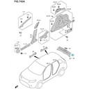 CUBIERTA CAJUELA SUZUKI VITARA 2016 AL 2022 TEXT INT TRAS ORIGINAL COD. 76191-54P01-5PK