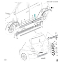 MOLDURA PUERTA CHEVROLET TRAX 2013 AL 2020 TRAS IZQ ORIGINAL GM COD. 95161597