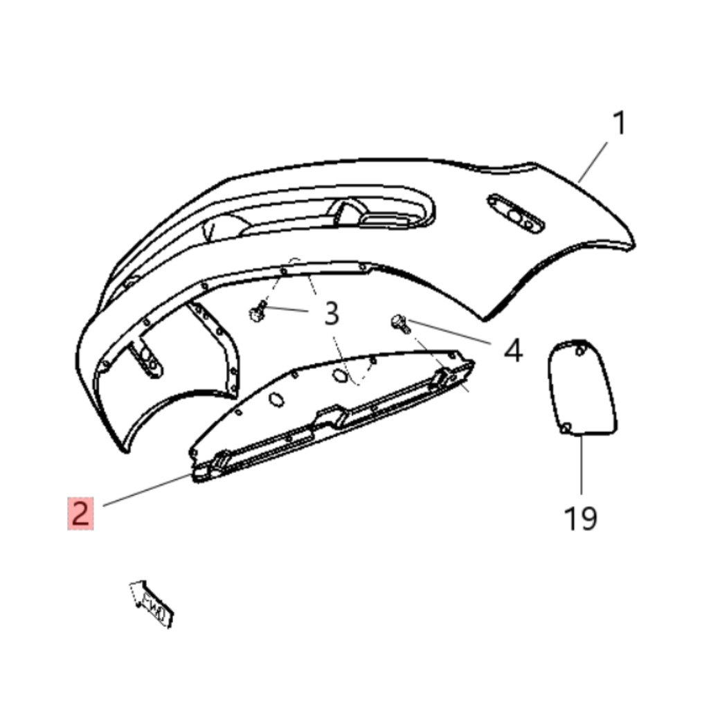 TOLVA DEFLECTOR DE AIRE DODGE NEON 2001 AL 2005 ES/RT 1.6/2.0L DEL *EX ORIGINAL COD. 5288555AB