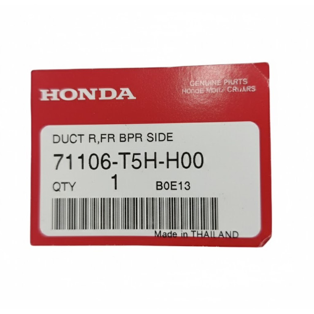 TOLVA CUBREPOLVO HONDA CIVIC/ FIT 2015 AL 2017 LAT DEL DER ORIGINAL COD. 71106-T5H-H00