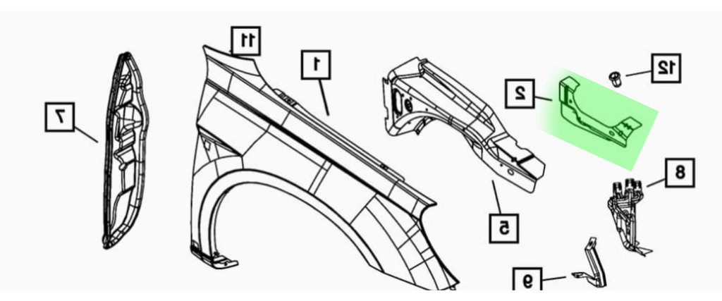 BRACK (BRAZO) DODGE AVENGER 2009 AL 2014 DEL DER COD. 0467-3850-AA