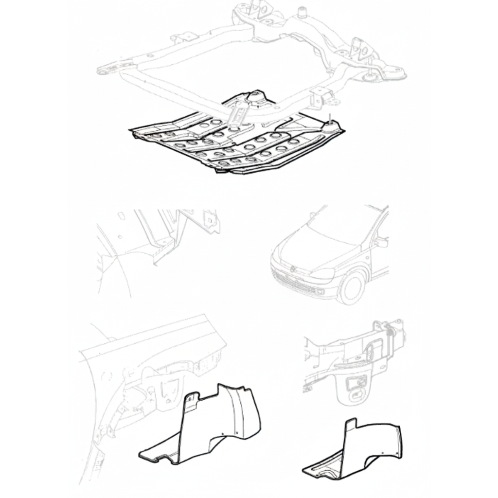 TOLVA INF MOTOR CHEVROLET CORSA SEDAN/HATCH 2002 AL 2008 ORIGINAL COD. 93338348