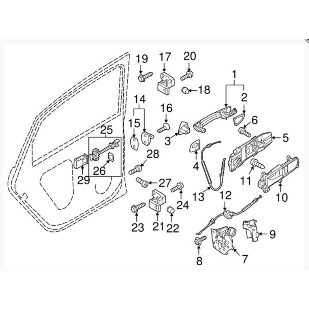 CHAPA DE PUERTA VOLKSWAGEN GOLF 2010 AL 2019/ BEETLE 2012 AL 2019/ JETTA BICENTENARIO 2011 AL 2018/ PASSAT 2012 AL 2017/ SEAT LEON 2014 AL 2020 ELECT 7 PIN 12V TRAS IZQ ORIGINAL COD. 5K4-839-015-AG