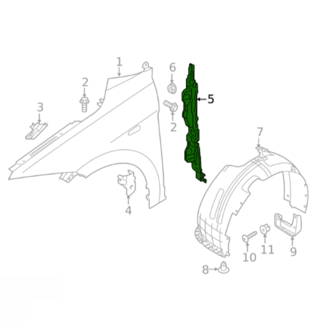 TOLVA AISLANTE ENTRE SALP/BISAGRA PTA HYUNDAI ELANTRA 2016 AL 2020 DEL IZQ ORIGINAL COD. 84141-F2000