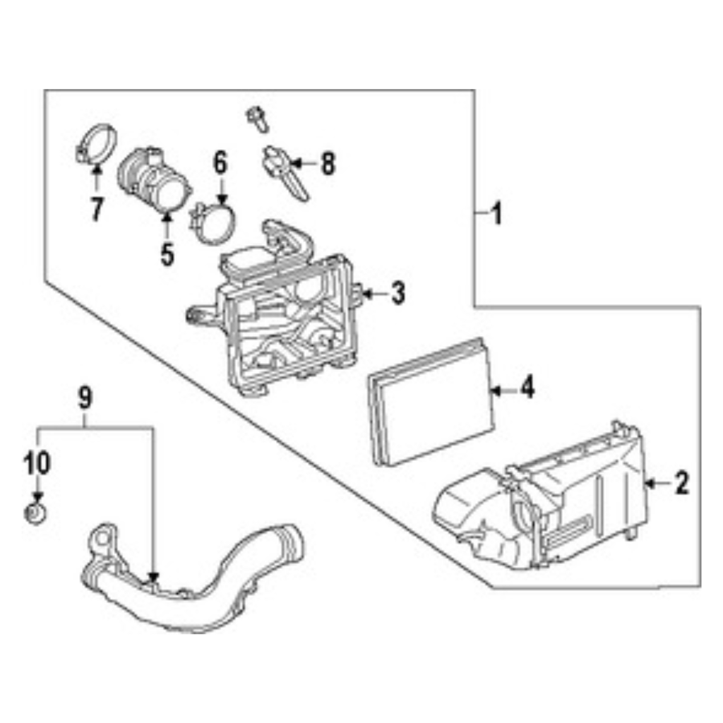 PORTA FILTRO AIRE NISSAN VERSA/ VERSA NOTE 2012 AL 2018 SL/SR/SV 4 CIL 1.6L ORIGINAL COD. 165009KA0A