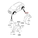TOLVA SALPICADERA KIA RIO 2016 AL 2017 4/5 PTAS PLAST TRAS IZQ ORIGINAL COD. 86821-1W710