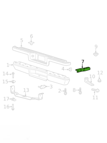 SOPORTE FASCIA FORD RANGER 1993 AL 2011 4 CIL 2.3L INT TRAS DER ORIGINAL COD. F37Z-17787-A