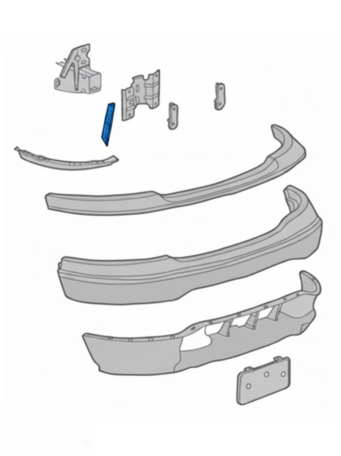 BRACK BRAZO DEFENSA FORD PICK UP 1999 AL 2002 LARGO DEL IZQ XL3Z-17752-AA