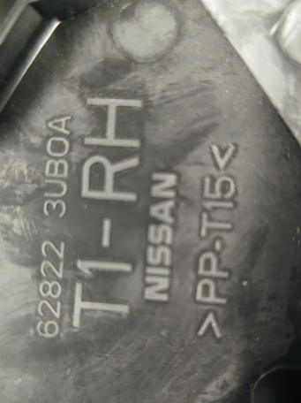 TOLVA DEFLECTOR DE AIRE NISSAN XTRAIL 2001 AL 2014 DER D. PATA ROTA ORIGINAL COD. 62822-3UB0A