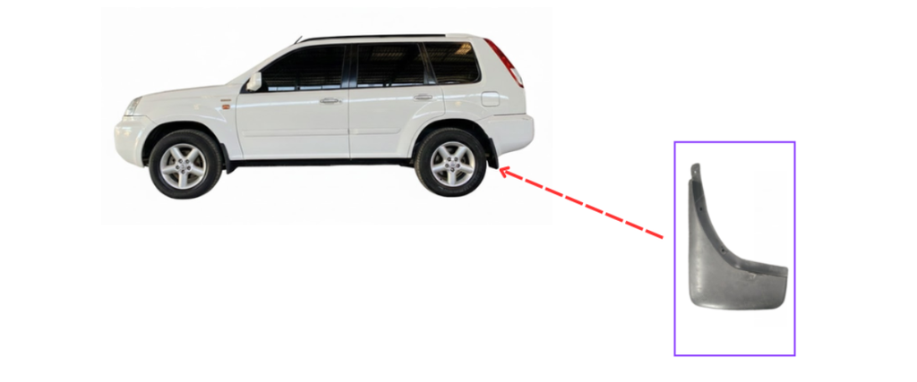 TOLVA LODERA NISSAN XTRAIL 2002 AL 2007 PLAST TRAS IZQ ORIGINAL COD. 78813-8H300