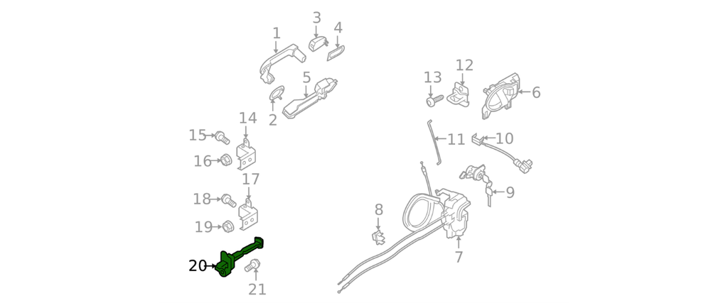 TIRANTE TOPE DE PUERTA NISSAN VERSA 2012 AL 2019 SL/SV4 CIL 1.6L DEL IZQ/DER ORIGINAL COD. 80430-9KK0A