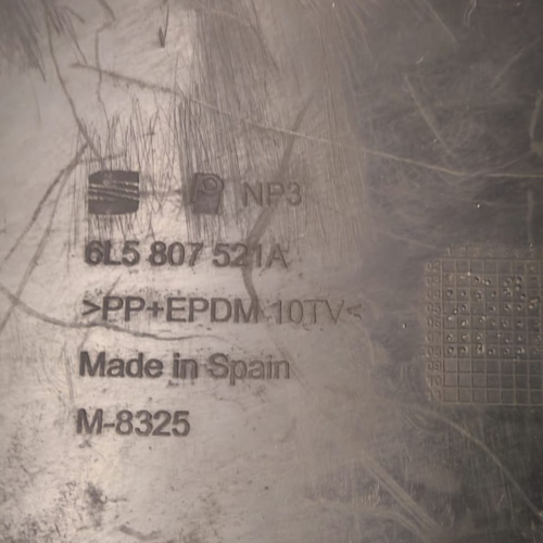 SPOILER FASCIA SEAT CORDOBA 2003 AL 2009 SEDAN 4 PTAS INF TRAS DESMONTADO ORIGINAL COD. 6L5-807-521A