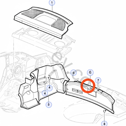 TAPA INT TOLVA CALAVERA CHEVROLET CORSA DEL 2003 AL 2013 COD. 93381627