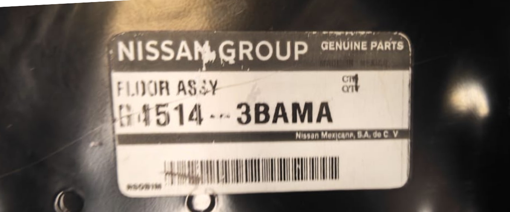 PISO CAJUELA NISSAN VERSA 2012 AL 2019 P/TINA REFACCION TRAS ORIGINAL COD. G4514-3BAMA