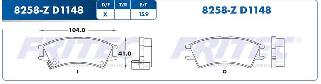 BALATAS DODGE ATOS DE 2000 AL 2001 4L DEL FRITEC COD. SPC-7X37-Z (127932)