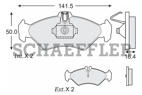 BALATAS MERCEDES BENZ SPRINTER DE 2002 AL 2006 TRAS SEMI-METALICA RUVILLE COD. D95178500 (126380)