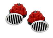 BOCINA CLAXON TIPO CARACOL GRAVE/AGUDO C/REJILLA CROM 2 PZAS COD. BBC5307700