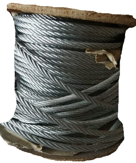 CABLE ACERO GALVANIZADO 7X7 3/16 X1/4" 80 M VINYL GIMEX COD. (123621)