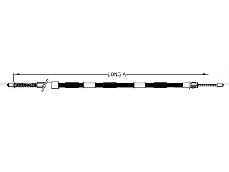 [FOF15090CHFM] CHICOTE FRENO MANO FORD PU F-150 DE 1990 AL 1998 DER TRAS CASHA COD. FO620 (160312)