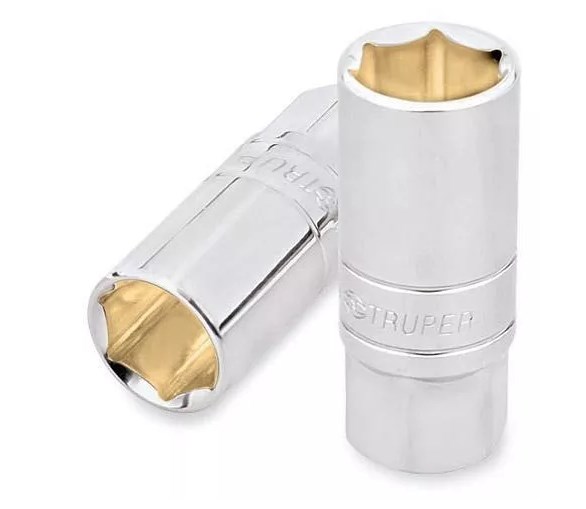 DADO 6 PUNTAS LARGAS DE 13/16" P/BUJIA CUADRO 1/2" TRUPER COD.13366 D-5326-HPA(129052)