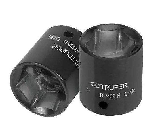DADO IMPACTO 6 PUNTAS CUADRO 1/2" DE 15MM TRUPER COD.12415 D-7415-M(154841)