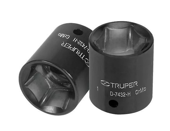 DADO IMPACTO 6 PUNTAS CUADRO 1/2" DE 16MM TRUPER COD.12416 D-7416-M(127576)