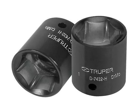 DADO IMPACTO 6 PUNTAS CUADRO 1/2" DE 11/16 TRUPER COD.13380 D-7422-H(154844)