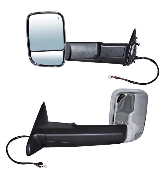 ESPEJO DODGE PU 13-16 1500/2500/3500/4000 ELECT CROM TELESCOPICO C/LUZ INF C/DIRECC C/DESEMP C/MEM C/SENSOR TEMP IZQ TW