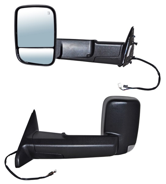 ESPEJO DODGE PU 13-16 1500/2500/3500/4000 ELECT TEXT TELESCOPICO C/LUZ INF C/DIRECC C/DESEMP C/SENSOR TEMP IZQ TW
